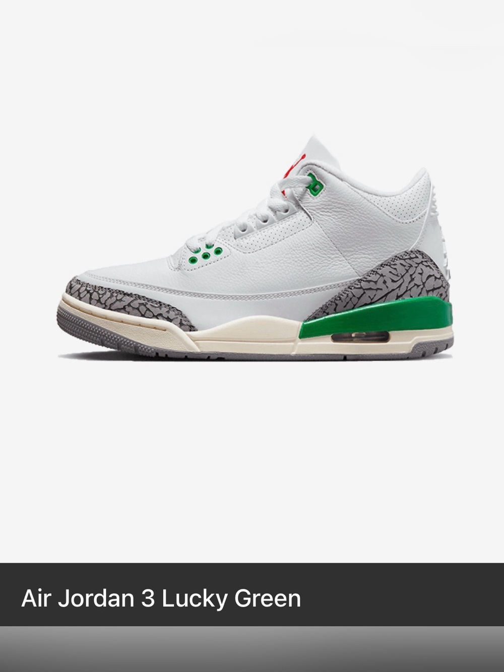 Air Jordan 3 lucky green sneakers